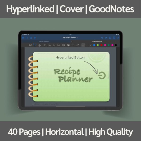 Recipe Planner for Goodnotes