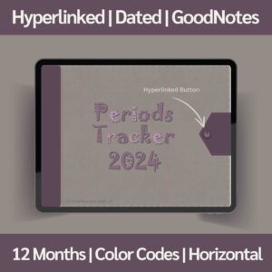 Periods Digital Tracker 2024 - Dated - For Goodnotes 5