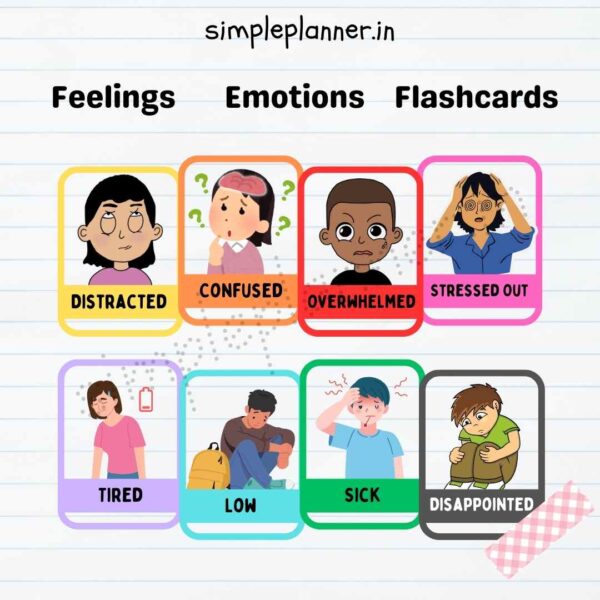 Printable Feelings and Emotions Flash Cards for Kids Set 3