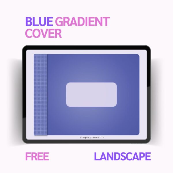 Free Blue Gradient Cover for Goodnotes, Notability app