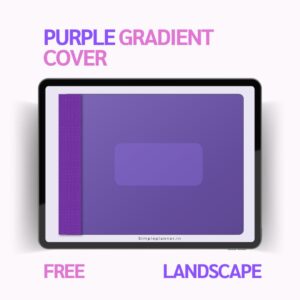 Free Purple Gradient Cover for Digital Planner