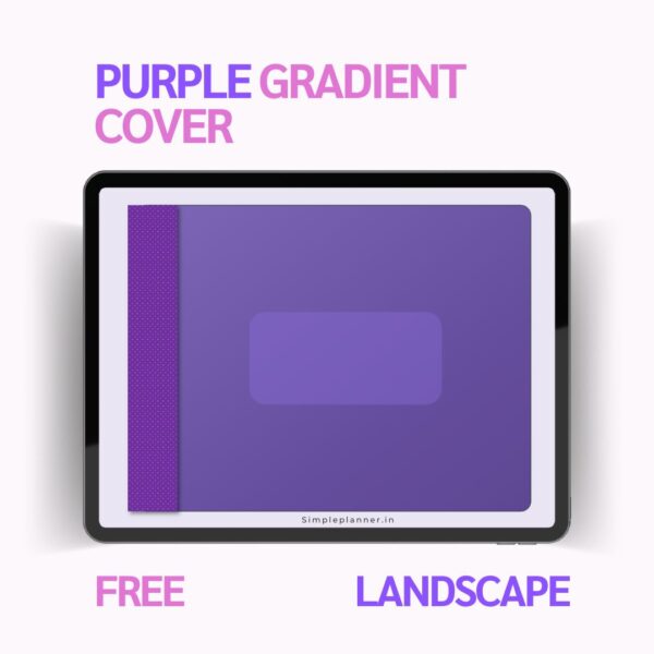 Free Purple Gradient Cover for Digital Planner