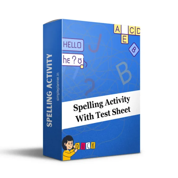 Spelling Activity with test sheet