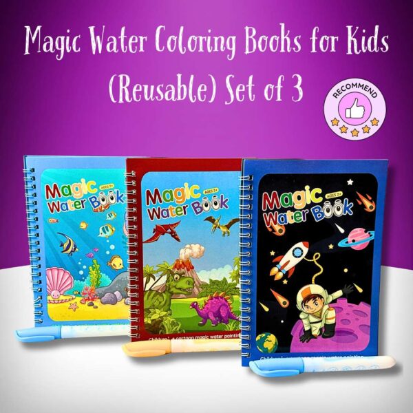 Reusable Magic Water Coloring Book for Kids